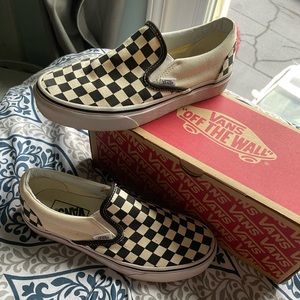 New Vans Checkered Slip Ons